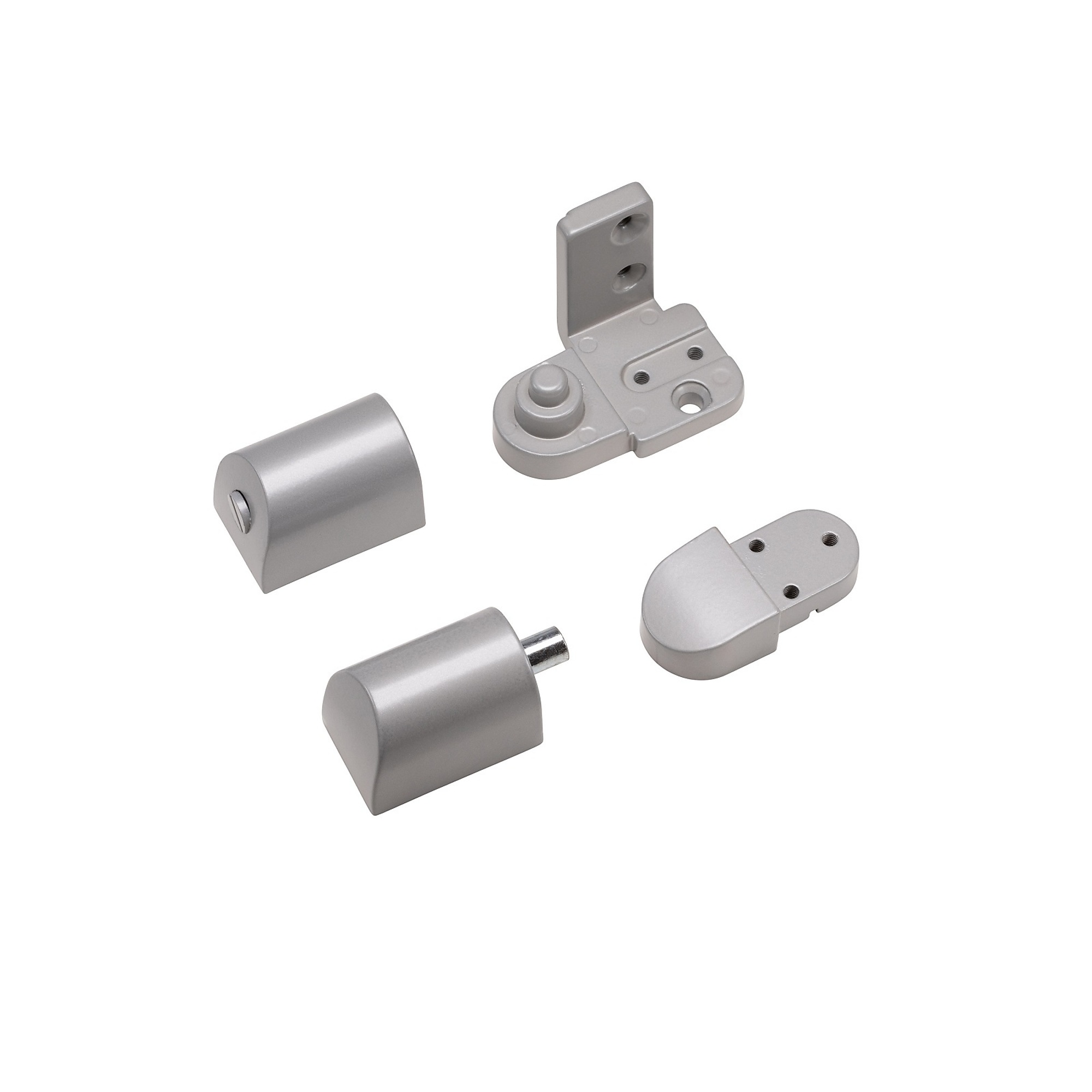 Global Door Controls YKK Style Right Hand Offset Door Pivot Hinge Set — Aluminum, For Adams Rite Type Storefront Door, 125-Lb. Capacity, Model# TH1300-RH-AL